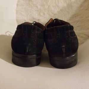 Santoni Mens suede shoes, Black, US 9